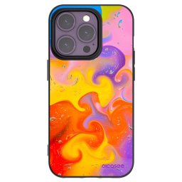Fekete szilikon tok az alábbi mobiltelefonokra Apple iPhone 14 Pro - Bubbles