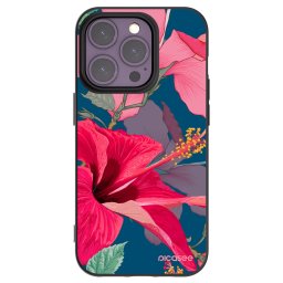 Fekete szilikon tok az alábbi mobiltelefonokra Apple iPhone 14 Pro - Hibiscus