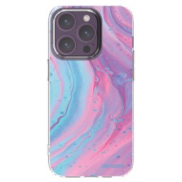 Átlátszó szilikon tok az alábbi mobiltelefonokra Apple iPhone 14 Pro - Pink liquid