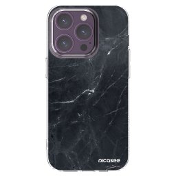 Átlátszó szilikon tok az alábbi mobiltelefonokra Apple iPhone 14 Pro - Black marble