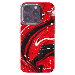 Átlátszó szilikon tok az alábbi mobiltelefonokra Apple iPhone 14 Pro - Red black