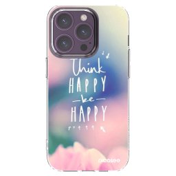 Átlátszó szilikon tok az alábbi mobiltelefonokra Apple iPhone 14 Pro - Think happy be happy