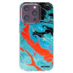 Átlátszó szilikon tok az alábbi mobiltelefonokra Apple iPhone 14 Pro - Blue Magma