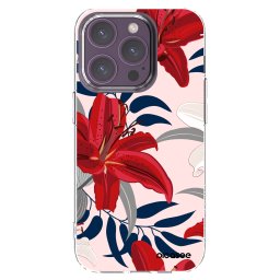 Átlátszó szilikon tok az alábbi mobiltelefonokra Apple iPhone 14 Pro - Red Lily