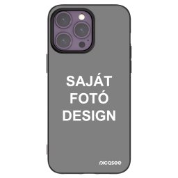 Fekete szilikon tok az alábbi mobiltelefonokra Apple iPhone 14 Pro Max - Saját fotó/motívum