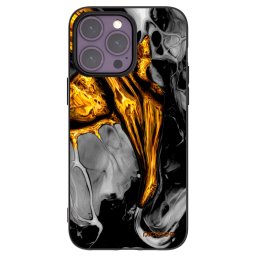 Fekete szilikon tok az alábbi mobiltelefonokra Apple iPhone 14 Pro Max - Black Gold