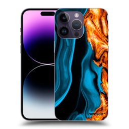 Fekete szilikon tok az alábbi mobiltelefonokra Apple iPhone 14 Pro Max - Gold blue