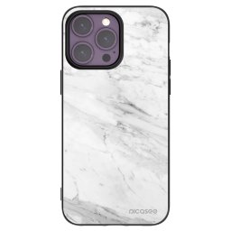 Fekete szilikon tok az alábbi mobiltelefonokra Apple iPhone 14 Pro Max - White marble