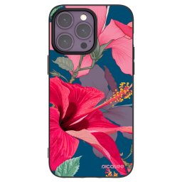 Fekete szilikon tok az alábbi mobiltelefonokra Apple iPhone 14 Pro Max - Hibiscus