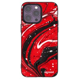 Fekete szilikon tok az alábbi mobiltelefonokra Apple iPhone 14 Pro Max - Red black