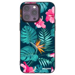 Fekete szilikon tok az alábbi mobiltelefonokra Apple iPhone 14 Pro Max - Pink Monstera
