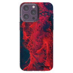 Átlátszó szilikon tok az alábbi mobiltelefonokra Apple iPhone 14 Pro Max - Organic red