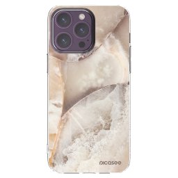 Átlátszó szilikon tok az alábbi mobiltelefonokra Apple iPhone 14 Pro Max - Cream marble