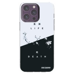 Átlátszó szilikon tok az alábbi mobiltelefonokra Apple iPhone 14 Pro Max - Life - Death