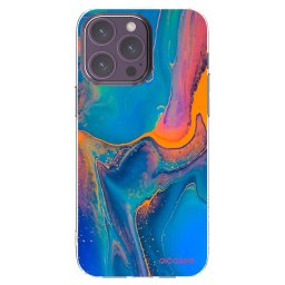 Átlátszó szilikon tok az alábbi mobiltelefonokra Apple iPhone 14 Pro Max - Rainbow