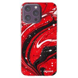 Átlátszó szilikon tok az alábbi mobiltelefonokra Apple iPhone 14 Pro Max - Red black