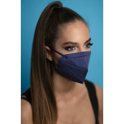 Jada 7-rétegű FFP3 CE 0370 szelep nélküli fülpántos kék maszk - 20 db - kék