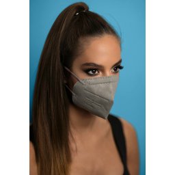 Jada 7-rétegű FFP3 CE 0370 szelep nélküli fülpántos szürke maszk - 20 db - szürke