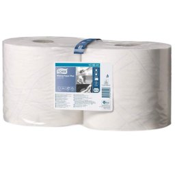 TORK Törlőpapír, tekercses, 26 cm átmérő, W2 rendszer, 2 rétegű, TORK "Plusz", fehér