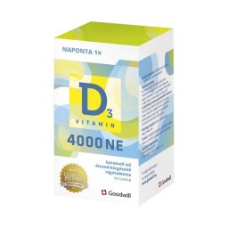 Goodwill D3-vitamin 4000 NE karamell ízű étrend-kiegészítő rágótabletta 90x