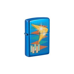 49768 Zippo Magasfényű kék, retro minta