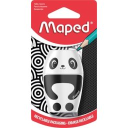 MAPED Hegyező, egylyukú, tartályos, MAPED "Shakky Fancy", panda és pingvin, vegyes formák