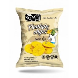 SAMAI fokhagymás plantain főzőbanán chips 75 g