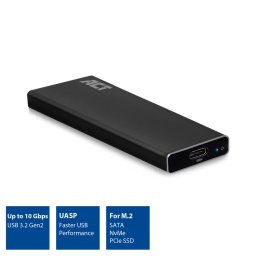 M.2 SSD külső ház mobilrack USB-C/USB 3.2 Gen2 fekete ACT (AC1605)