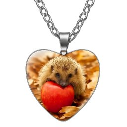 Szíves sünis nyaklánc