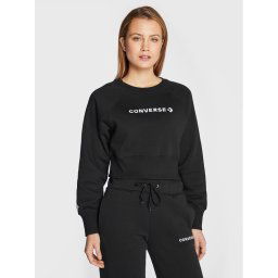 Converse Pulóver Wordmark 10023716-A01 Fekete Regular Fit