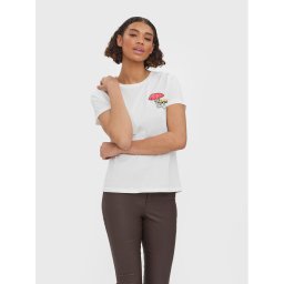 Vero Moda Póló Fayfrancis 10276823 Fehér Regular Fit