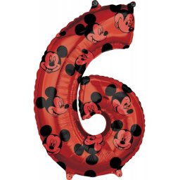 Disney Mickey Red fólia lufi 6-os szám 66 cm