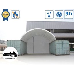 Hátsó fal 10m széles konténer fedéshez / 720g/m2 PVC / Fehér