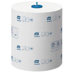 TORK Kéztörlő, tekercses, extra hosszú, 1 rétegű, H1 rendszer, Universal, TORK "Matic", fehér