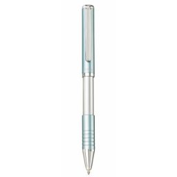ZEBRA Golyóstoll, 0,24 mm, teleszkópos, metál világoskék tolltest, ZEBRA "SL-F1", kék