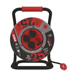 Emos Fém Kábeldob Gumi 4 Aljzat, 25M, 1,5 Mm2, Schuko