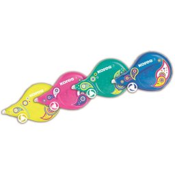 KORES Hibajavító roller, 4,2 mm x 8 m, KORES "Fantasy Scooter, Paisley", vegyes színek