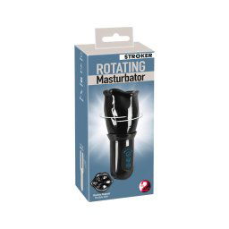 STROKER Rotating - akkus, forgó műszáj maszturbátor (fekete)