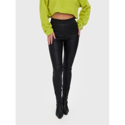Vero Moda Műbőr nadrág Storm 10270787 Fekete Slim Fit