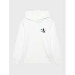 Calvin Klein Jeans Pulóver Small Monogram IU0IU00266 Fehér Regular Fit