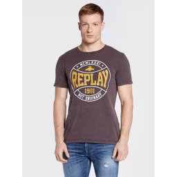 Replay Póló M6292.000.22658LM Lila Regular Fit