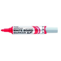PENTEL Táblamarker, 2,5 mm, kúpos, PENTEL "Maxiflo MWL5M", piros