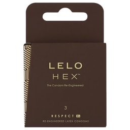 LELO Hex Respect XL - luxus óvszer (3 db)