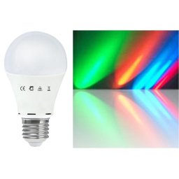 LED RGB körte 7,5W E27 (folyamatos színváltás)