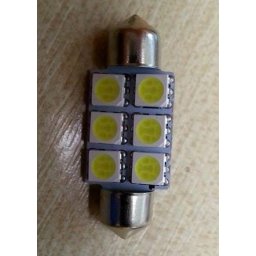 LED autós sofita rendszám,- és belsőtér világitás A6L5050 42mm HidegFehér 1év garancia