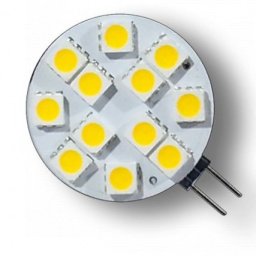 LED G4 kör égő 2,6W MelegFehér /2700 Kelvin,300 lumen kicsi/27,5 mm 3 év garancia