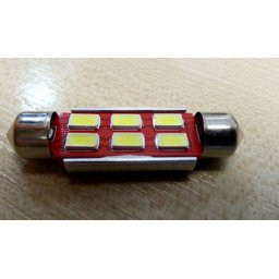 LED autós sofita rendszám,- és belsőtér világitás C6L5050 42mm HidegFehér 1 év garancia