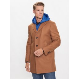 Manuel Ritz Gyapjú kabát 3332C4558X4 223726 Barna Regular Fit