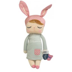 Metoo baba szürke ruhában - 34 cm