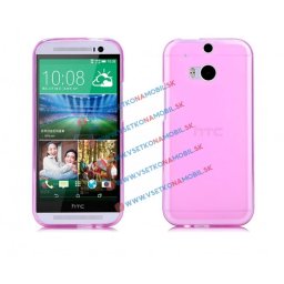 Szilikon borítás HTC One M8 rózsaszín